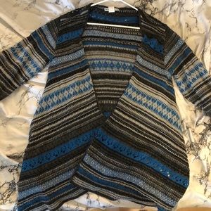 Blue striped cardigan